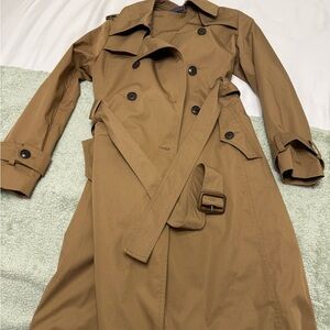 Banana Republic Double-Breasted Tan Trench Coat